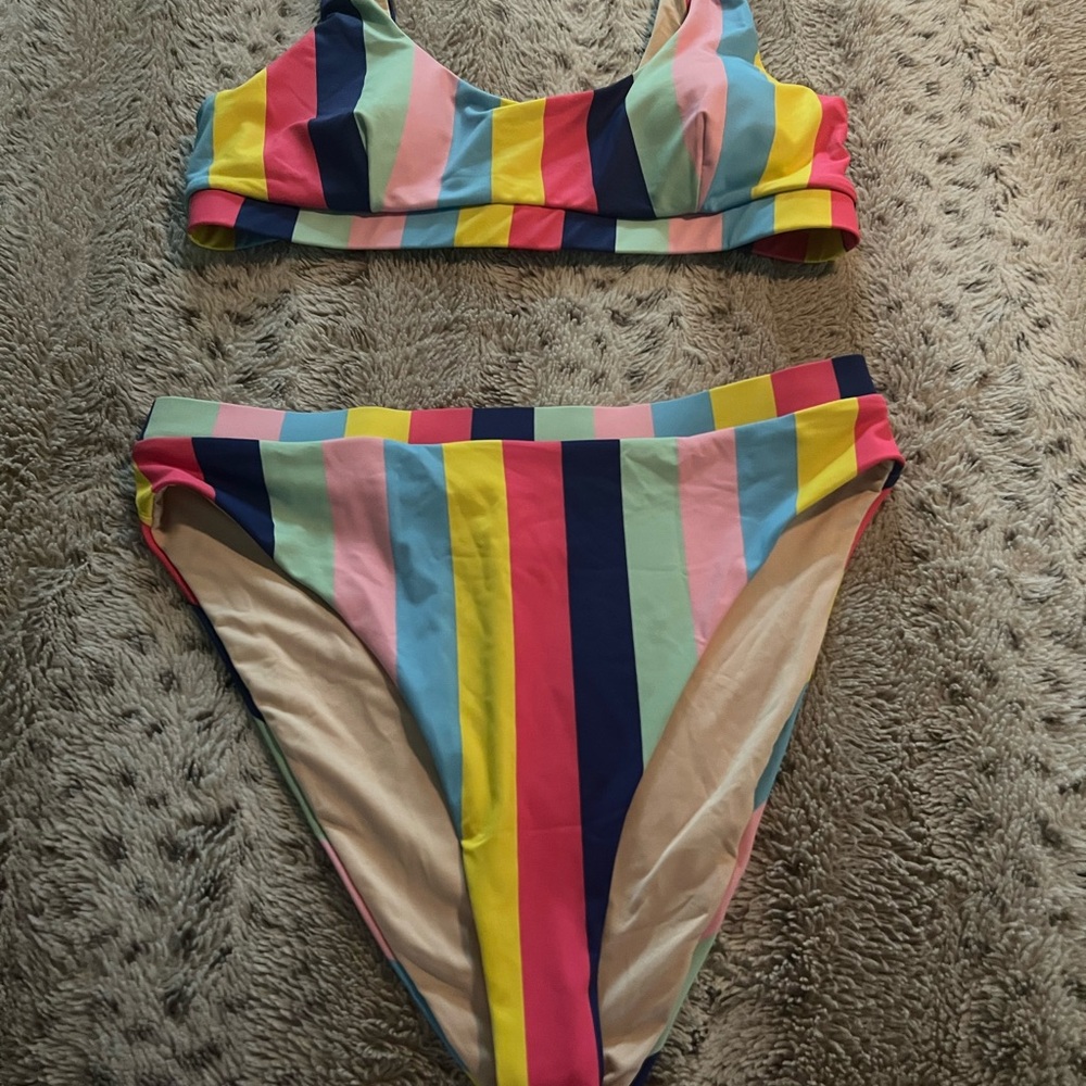 Rainbow Stripe Bikini